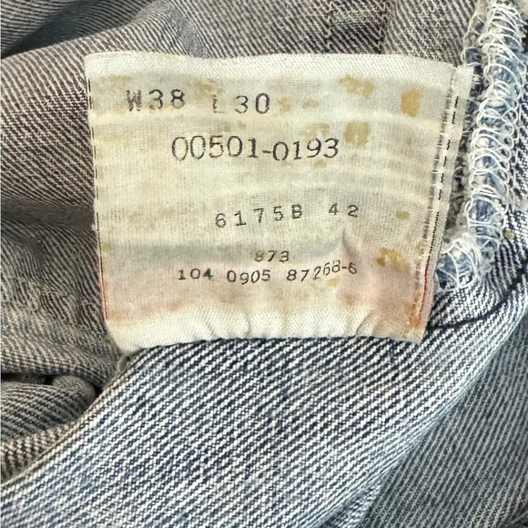 Levis | 501 Jeans Denim Button Fly 2005 Y2K Vintage Straight Leg - Picture 10 of 11